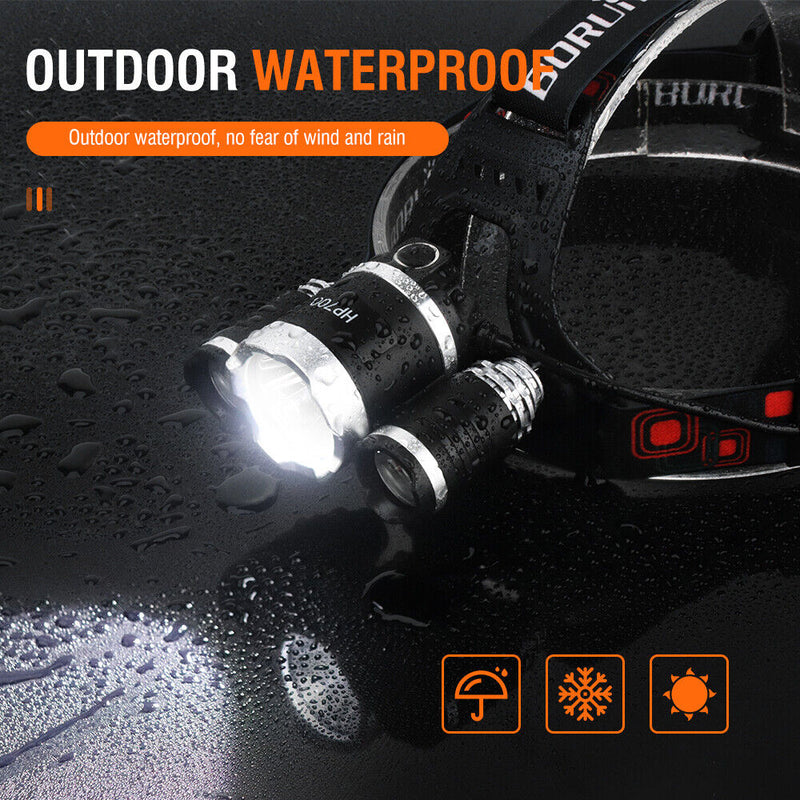 HP700 LED Headlamp Head Torch Lamp Rechargeable Light Headlight  Camping - Outbackers