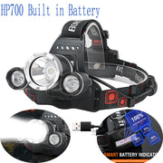 HP700 LED Headlamp Head Torch Lamp Rechargeable Light Headlight  Camping - Outbackers