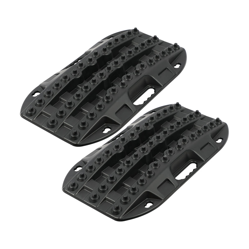 X-BULL Mini Recovery Tracks Traction Boards Sand Mud Snow 4WD 4x4 Vehicle 1 Pair Black - Outbackers