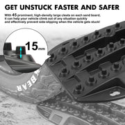 X-BULL Mini Recovery Tracks Traction Boards Sand Mud Snow 4WD 4x4 Vehicle 1 Pair Black - Outbackers