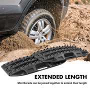 X-BULL Mini Recovery Tracks Traction Boards Sand Mud Snow 4WD 4x4 Vehicle 1 Pair Black - Outbackers