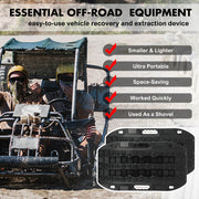 X-BULL Mini Recovery Tracks Traction Boards Sand Mud Snow 4WD 4x4 Vehicle 1 Pair Black - Outbackers