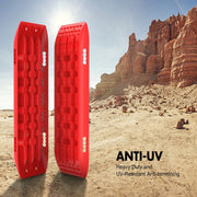 X-BULL Recovery Tracks Gen 2.0 10T Sand Mud Snow 2 Pairs Offroad 4WD 4x4 2PC 91CM Red - Outbackers