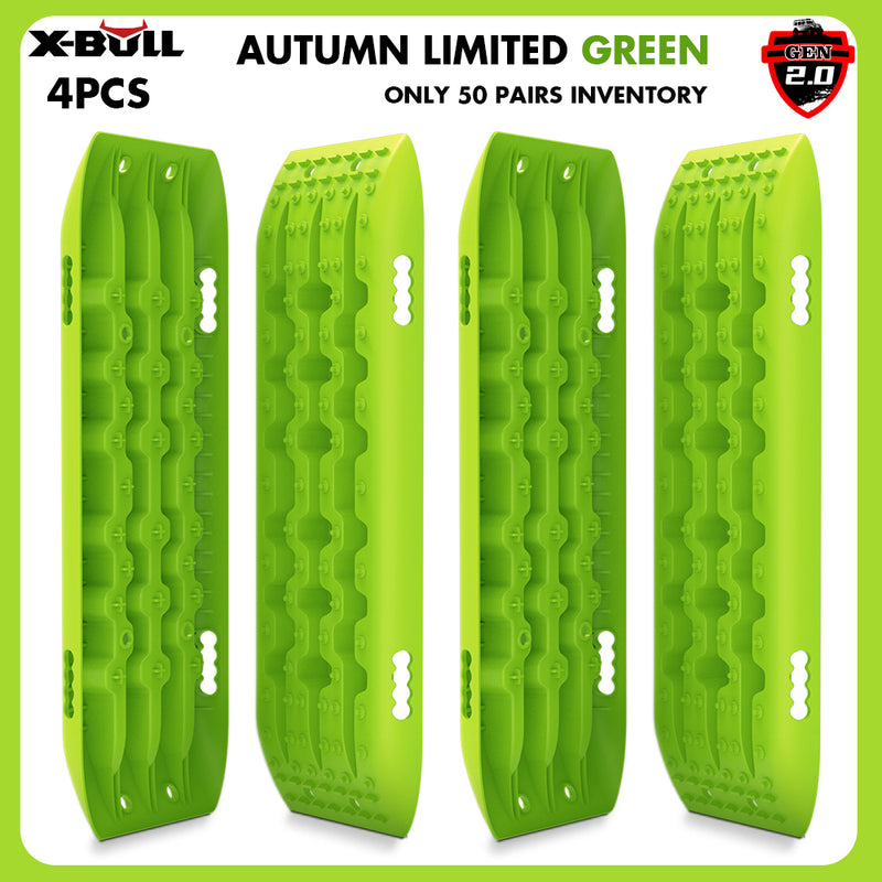 X-BULL Recovery Tracks Boards 10T 4PCS 2Pairs Truck Snow Mud 4WD Offroad Gen2.0 91cm Green - Outbackers