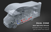 Thermomate Diesel Heater 12V 5kW Caravan Tank Remote Camper Trailer Van Air Motorhome Parking RV - Outbackers