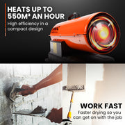 UNIMAC 20KW Portable Industrial Diesel Indirect Forced Air Space Heater - Outbackers