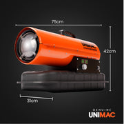 UNIMAC 20KW Portable Industrial Diesel Indirect Forced Air Space Heater - Outbackers