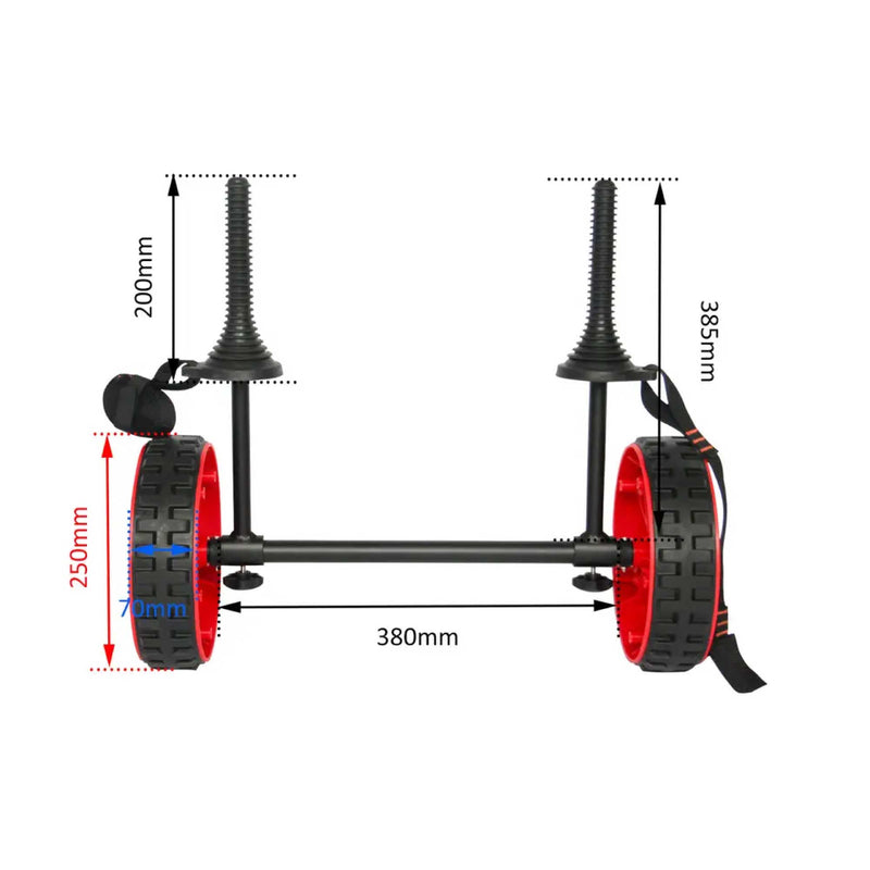 Sit On Top Kayak Trolley - Beach Canoe Boat Transporter Cart - Outbackers