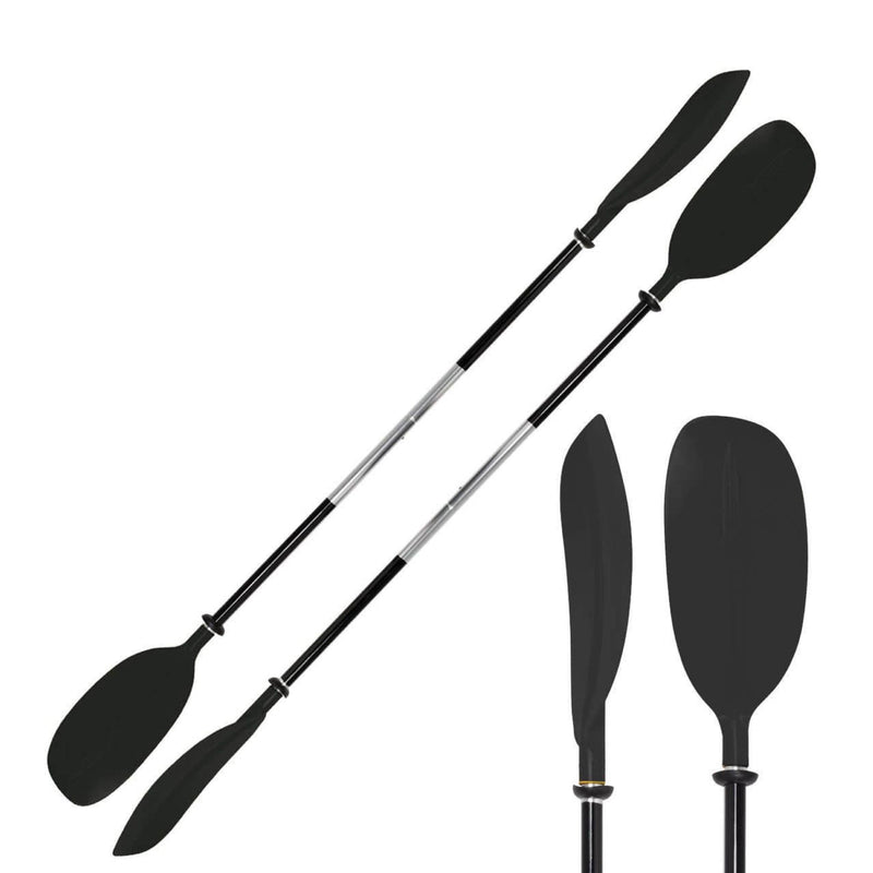 2.17M Kayak Paddle - Curved Blade Position Shift Oar Aluminium Shaft - Outbackers