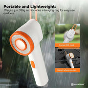 Social Hike Portable Camping Shower Head - Outdoor Rechargeable Pump LED Light - Outbackers