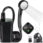 Social Hike Portable Camping Shower Kit - 6000MAh Outdoor Rechargeable Pump LED - Outbackers