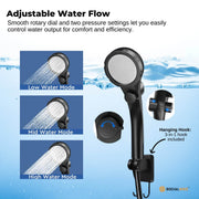 Social Hike Portable Camping Shower Kit - 6000MAh Outdoor Rechargeable Pump LED - Outbackers