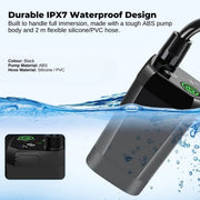 Social Hike Portable Camping Shower Kit - 6000MAh Outdoor Rechargeable Pump LED - Outbackers