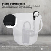 Social Hike Portable Camping Shower Kit - 6000MAh Outdoor Rechargeable Pump LED - Outbackers