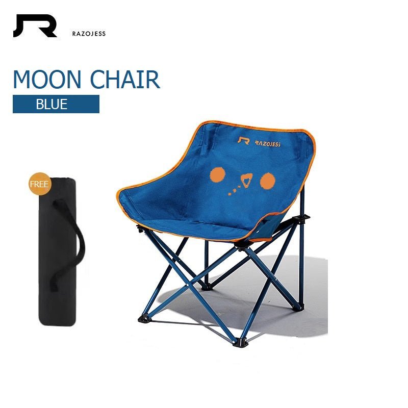 RAZOJESS Moon Chair for Outdoor Camping Fishing Picnic Blue - Outbackers