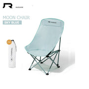 RAZOJESS Enlarged Moon Chair for Outdoor Camping Fishing Picnic Sky Blue - Outbackers