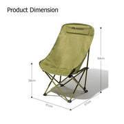 RAZOJESS Enlarged Moon Chair for Outdoor Camping Fishing Picnic Sky Blue - Outbackers