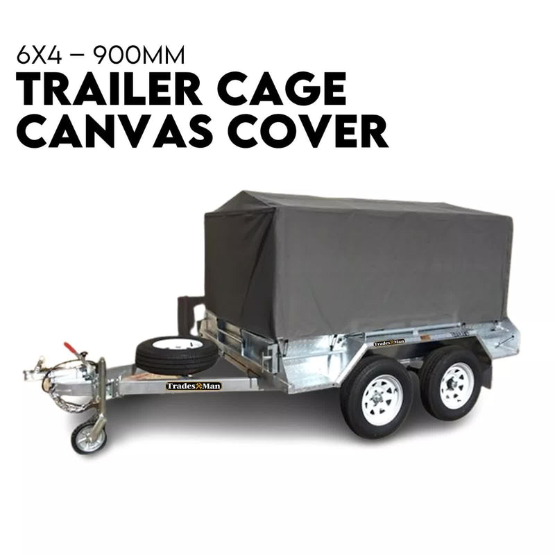 900mm Trailer Cage Canvas Tarp Cover for 6x4 High Quality Cage Universal 3 foot - Outbackers