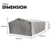 900mm Trailer Cage Canvas Tarp Cover for 6x4 High Quality Cage Universal 3 foot - Outbackers