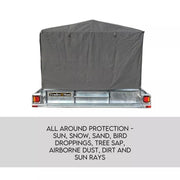 900mm Trailer Cage Canvas Tarp Cover for 6x4 High Quality Cage Universal 3 foot - Outbackers