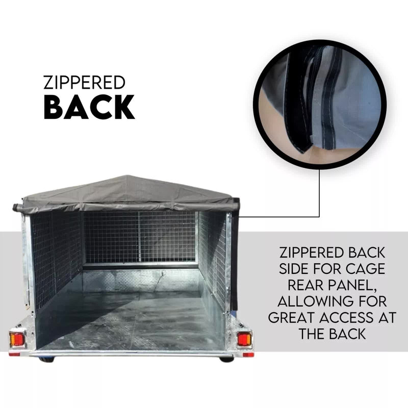 900mm Trailer Cage Canvas Tarp Cover for 6x4 High Quality Cage Universal 3 foot - Outbackers