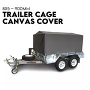8X5 BOX TRAILER CAGE CANVAS COVER (900mm) 3 FOOT Thick Rip Resistant Waterproof - Outbackers