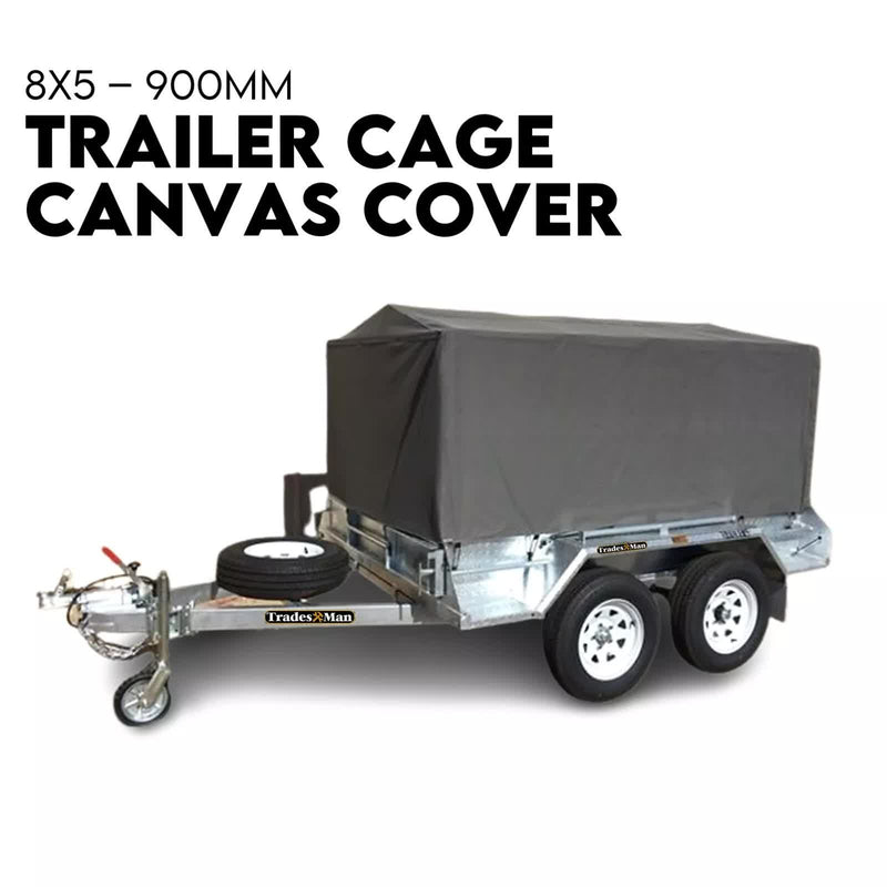 8X5 BOX TRAILER CAGE CANVAS COVER (900mm) 3 FOOT Thick Rip Resistant Waterproof - Outbackers