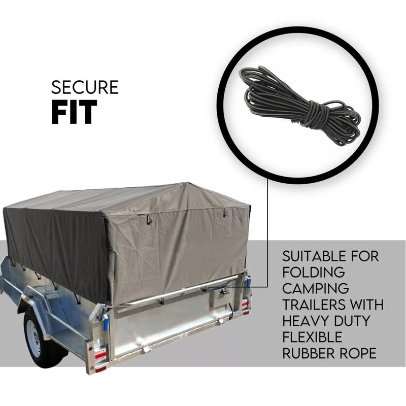 8X5 BOX TRAILER CAGE CANVAS COVER (900mm) 3 FOOT Thick Rip Resistant Waterproof - Outbackers