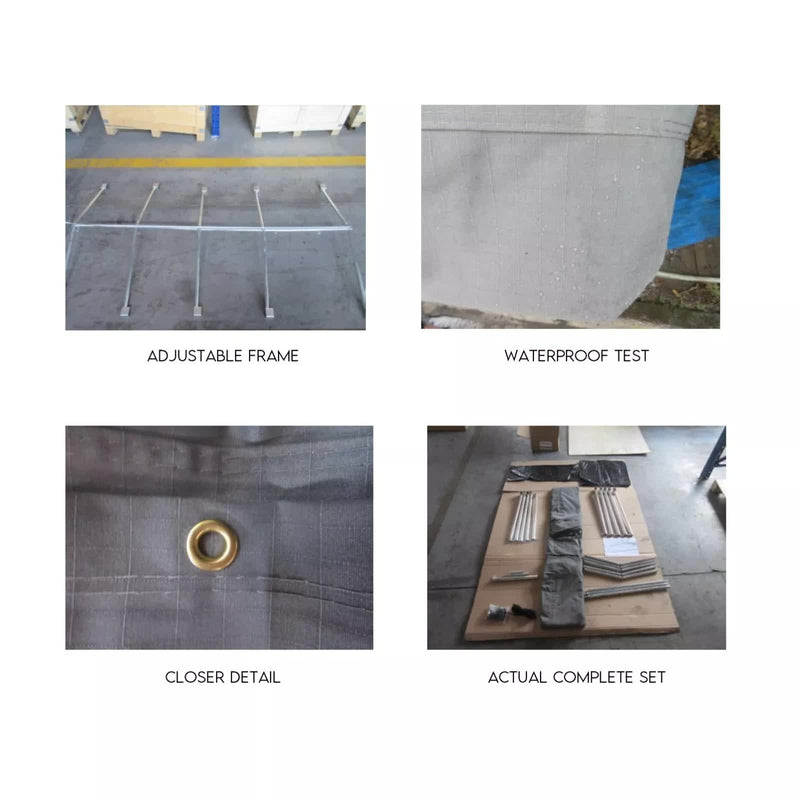 8X5 BOX TRAILER CAGE CANVAS COVER (900mm) 3 FOOT Thick Rip Resistant Waterproof - Outbackers