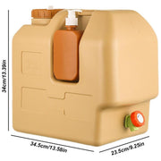 20L Outdoor Camping Portable Storage Bucket with Tap Drinking Water Container - Outbackers