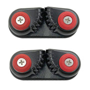 Rope Clamp Set 2PCS Aluminum Alloy Black Clip Plate Sailboat Kayak Canoe Outdoor - Outbackers