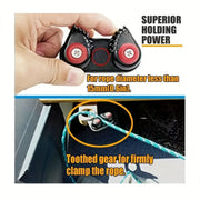 Rope Clamp Set 2PCS Aluminum Alloy Black Clip Plate Sailboat Kayak Canoe Outdoor - Outbackers