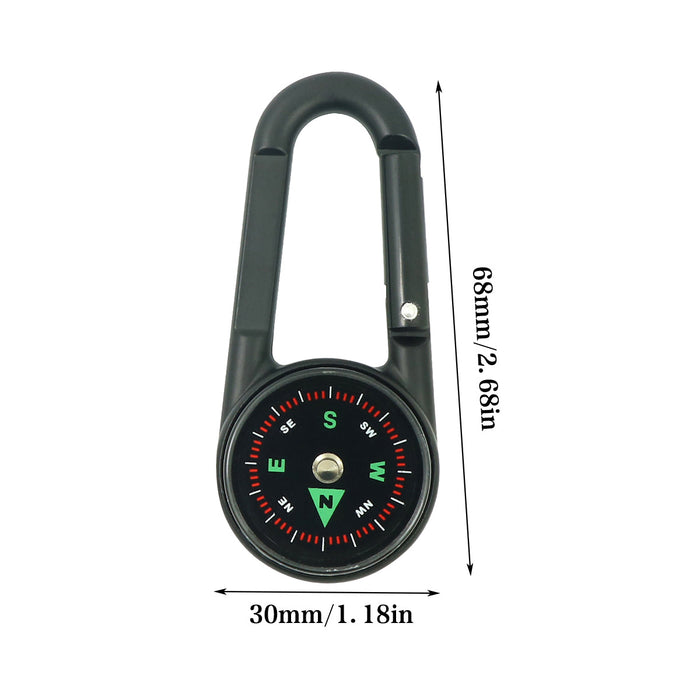 Compass Double Sided Portable Hiking Climbing Guide with Buckle Outdoor