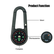 Compass Double Sided Portable Hiking Climbing Guide with Buckle Outdoor - Outbackers