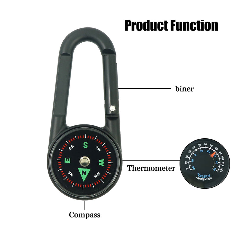 Compass Double Sided Portable Hiking Climbing Guide with Buckle Outdoor - Outbackers