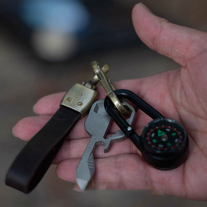 Compass Double Sided Portable Hiking Climbing Guide with Buckle Outdoor