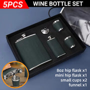 Stainless Steel Hip Flask Portable Wine Pot Flat Pocket Bottle Outdoor Travel - Outbackers
