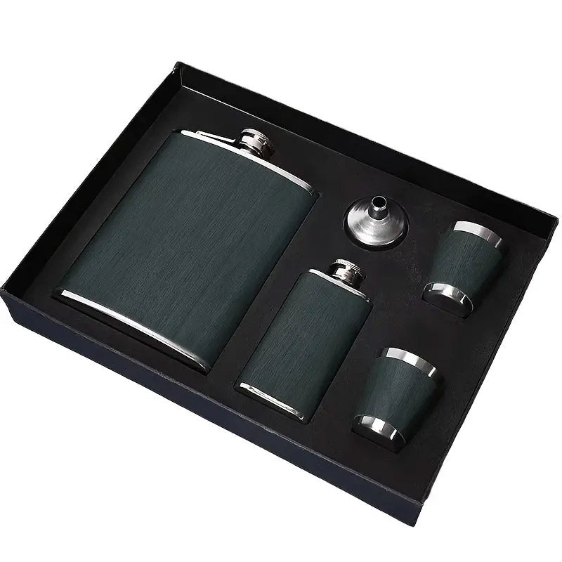 Stainless Steel Hip Flask Portable Wine Pot Flat Pocket Bottle Outdoor Travel - Outbackers