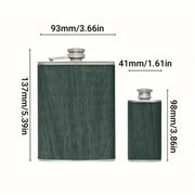 Stainless Steel Hip Flask Portable Wine Pot Flat Pocket Bottle Outdoor Travel - Outbackers