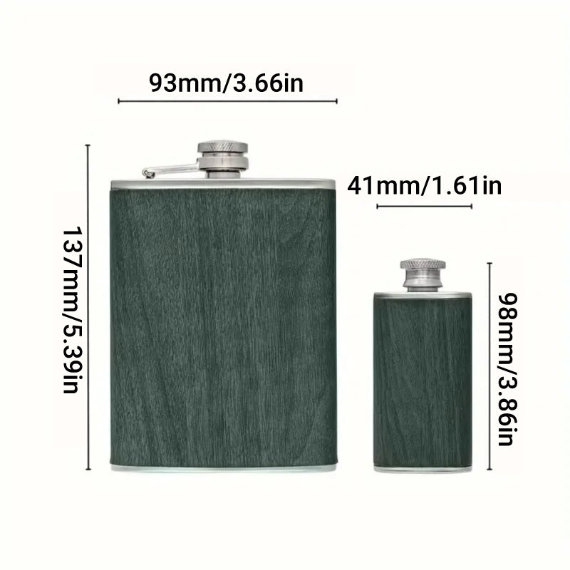 Stainless Steel Hip Flask Portable Wine Pot Flat Pocket Bottle Outdoor Travel - Outbackers