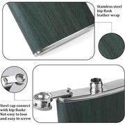 Stainless Steel Hip Flask Portable Wine Pot Flat Pocket Bottle Outdoor Travel - Outbackers