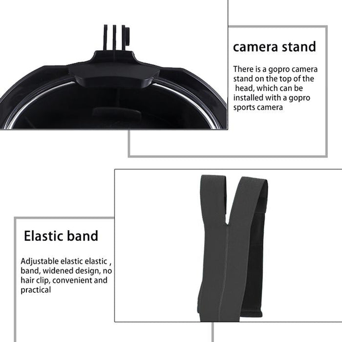 Full Dry Silicone Snorkel Mask for Adults - Double Tube Size l / Xl - Black/Black