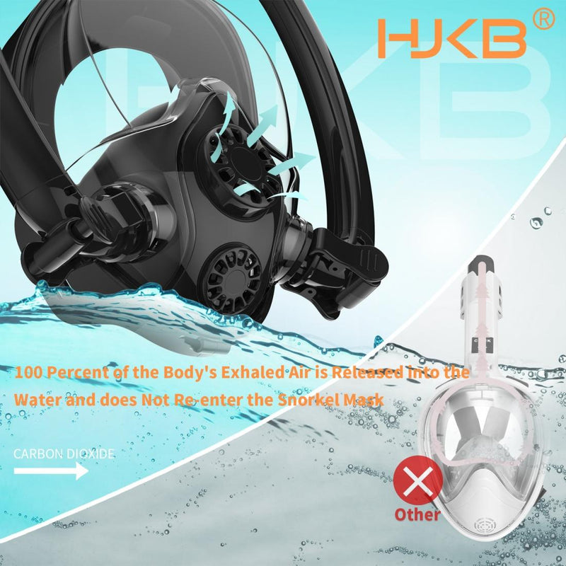 Full Dry Silicone Diving Mask for Water Sports and Gopro Hero11 - Black