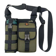 Vibe Geeks Waterproof Camping Wear Resistant Chest Crossbody Sling Shoulder Bags with Water Bottle Holder - Green - Outbackers