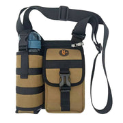 Vibe Geeks Waterproof Camping Wear Resistant Chest Crossbody Sling Shoulder Bags with Water Bottle Holder - Green - Outbackers