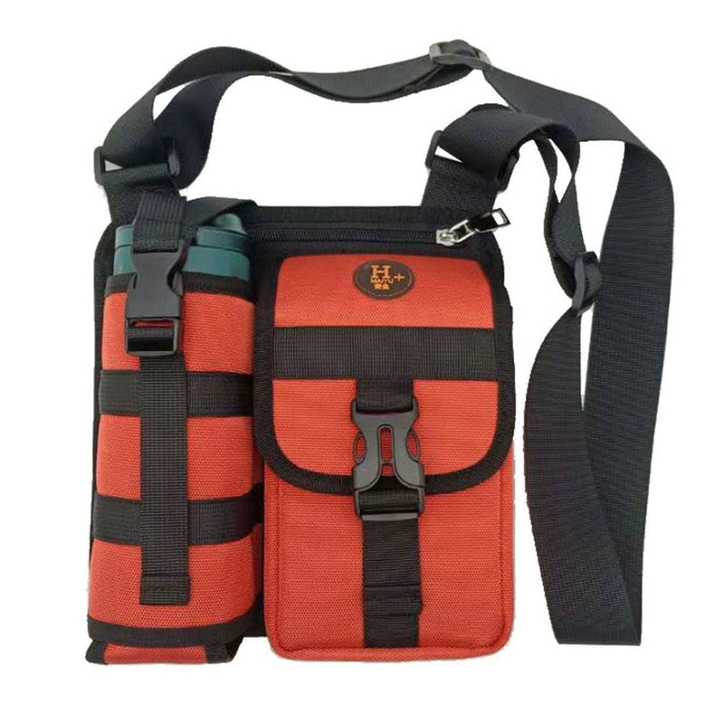 Vibe Geeks Waterproof Camping Wear Resistant Chest Crossbody Sling Shoulder Bags with Water Bottle Holder - Green - Outbackers