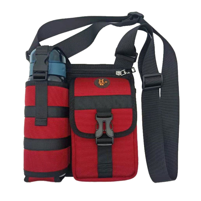 Vibe Geeks Waterproof Camping Wear Resistant Chest Crossbody Sling Shoulder Bags with Water Bottle Holder - Green - Outbackers