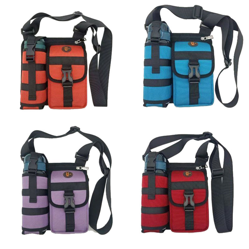 Vibe Geeks Waterproof Camping Wear Resistant Chest Crossbody Sling Shoulder Bags with Water Bottle Holder - Orange - Outbackers