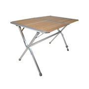BlackWolf Bamboo Slat Camping Table Slatted Foldable Folding - Outbackers