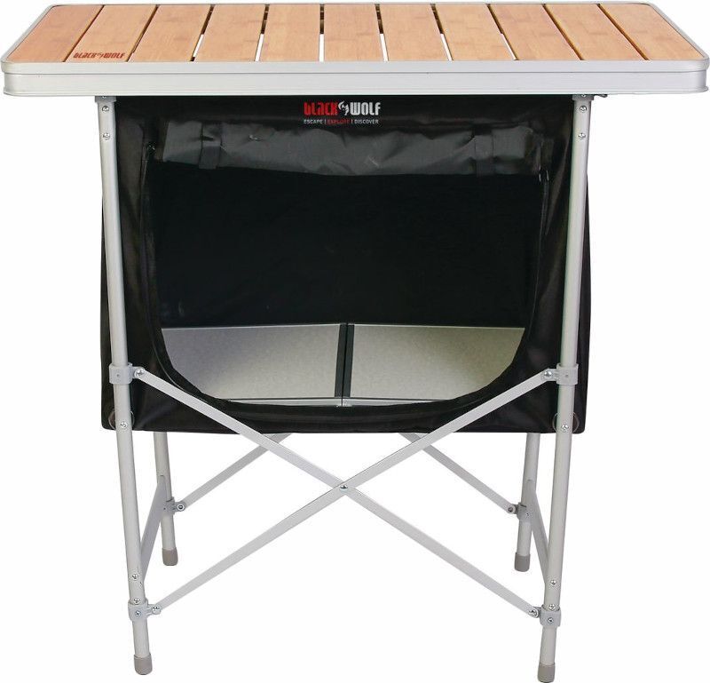 BlackWolf Folding Camp Cupboard Quick Fold For Hiking & Camping - Silver - Outbackers
